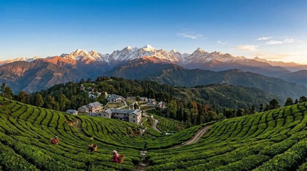 Tea slopes further east in Kumaon
